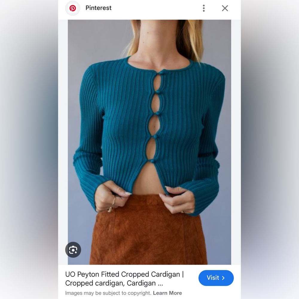 Brand New with tag UO Peyton Fitted Cropped Cardigan